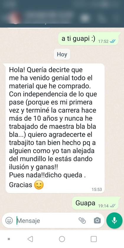 Opinión real de una alumna de Infantil sobre la formación de Elisabet Oposiciones